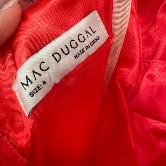 Mac Duggal One Shoulder Ruffle Cut Out Asymmetrical High-Low Gown 67989 - Picture 10 of 11